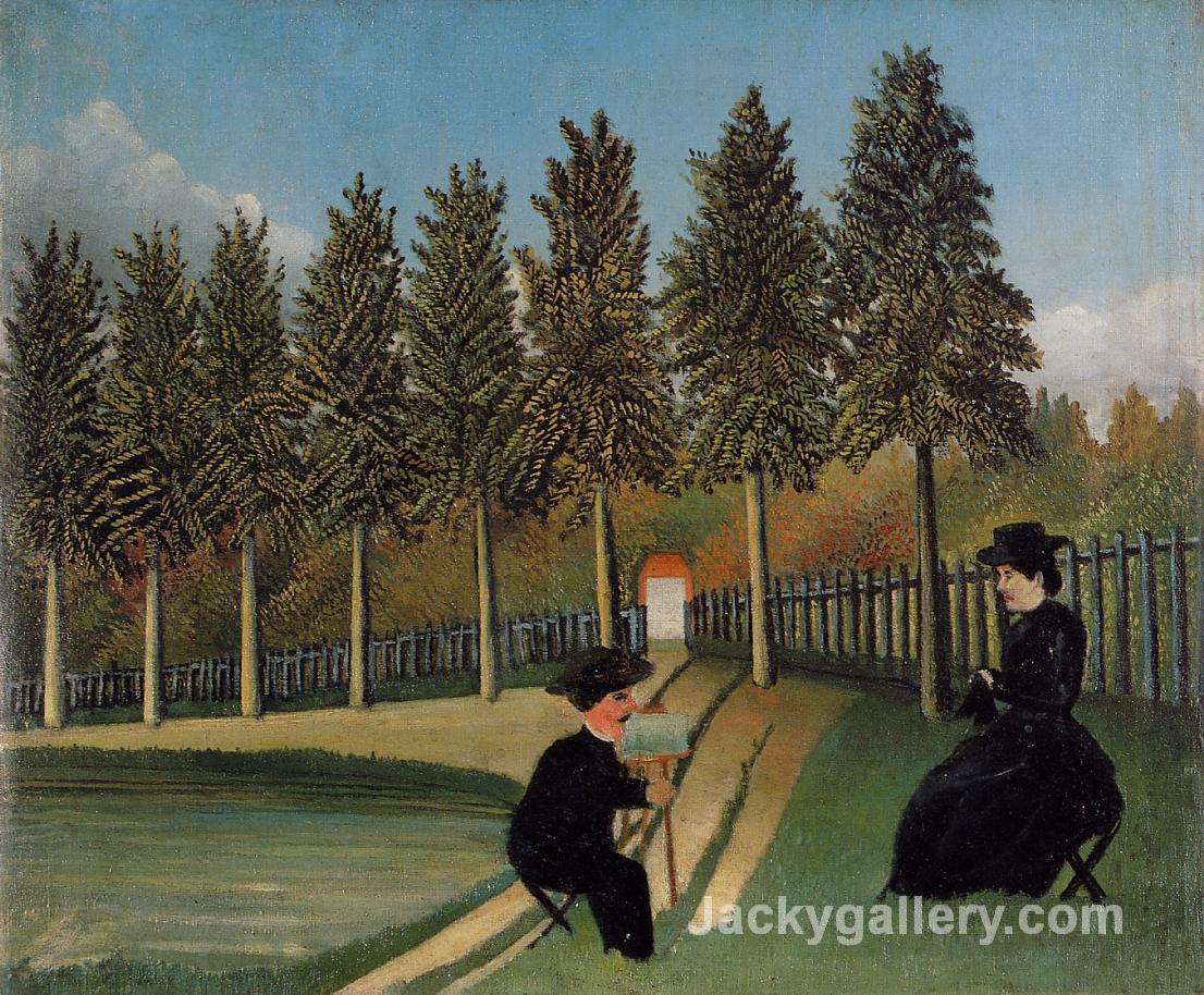 The Artist Painting his Wife by Henri Rousseau paintings reproduction